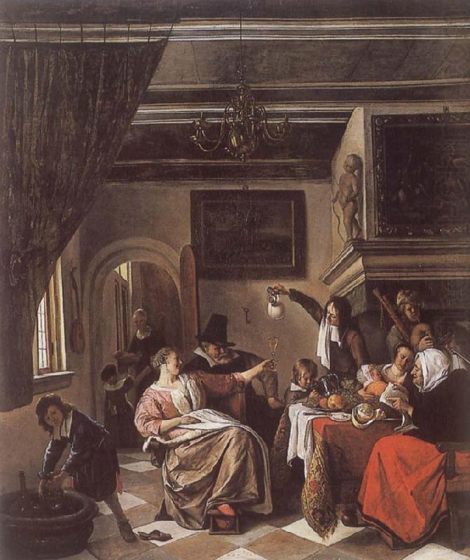 As the Old Sing,So twitter the Young, Jan Steen